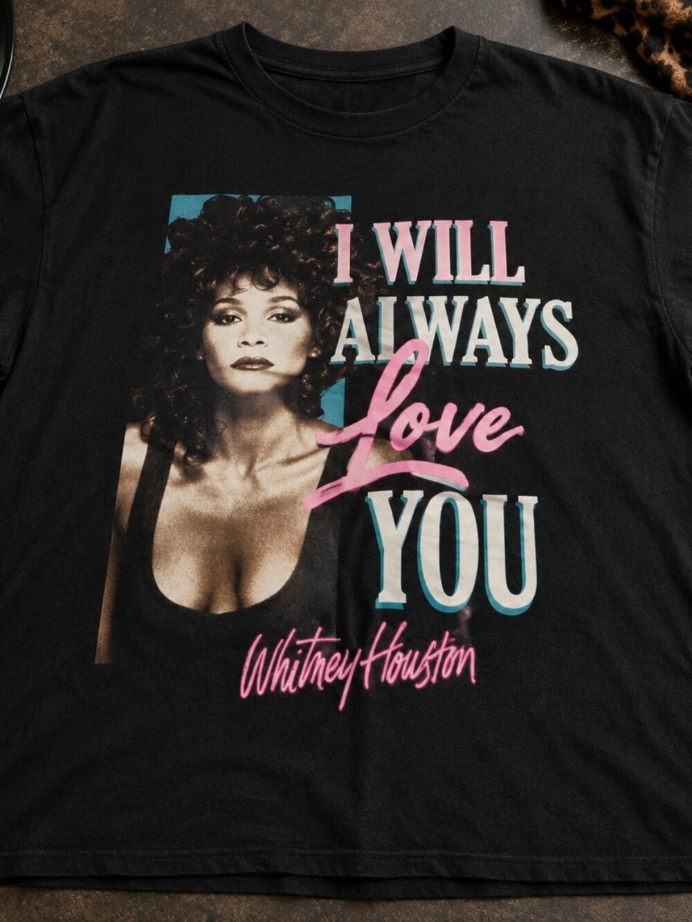 Whitney Houston I Will Always Love You T-Shirt XL Black Graphic Official License